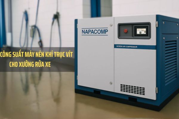 Cách chọn công suất máy nén khí trục vít phù hợp cho xưởng rửa xe