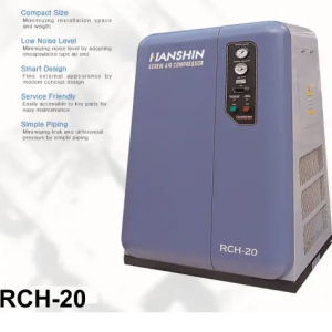 Máy nén khí trục vít có dầu Hanshin RCH Series Máy nén khí trục vít có dầu Hanshin RCH Series