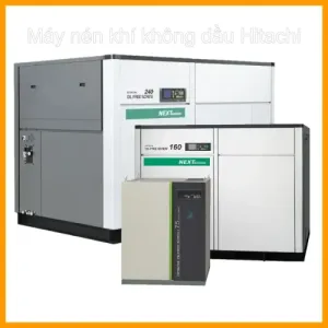Máy nén khí không dầu Hitachi trục vít cao cấp Máy nén khí không dầu Hitachi trục vít cao cấp