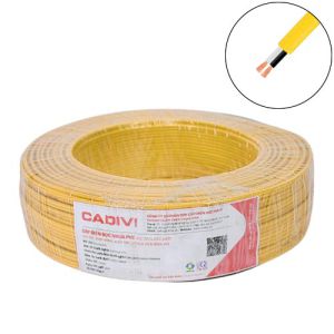 Dây điện đôi Cadivi VCmo-2×2.5 mm2 (Vàng) – 300/500V Dây điện đôi Cadivi VCmo-2×2.5 mm2 (Vàng) – 300/500V