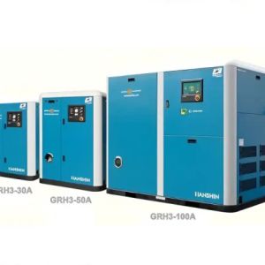 Máy nén khí trục vít có dầu Hanshin GRH3/GRH2 Hàn Quốc Máy nén khí trục vít có dầu Hanshin GRH3/GRH2 Hàn Quốc