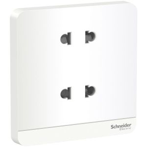 Ổ cắm đôi 2 chấu 16A Schneider E83426U2_WE_G19 Ổ cắm đôi 2 chấu 16A Schneider E83426U2_WE_G19